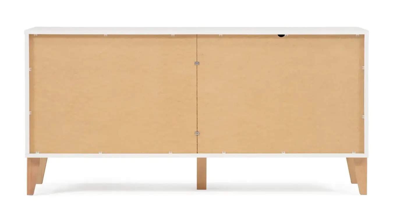 Комод 4 ящика Orel, цвет Белый премиум + Дуб сонома фото - 6 - большое изображение